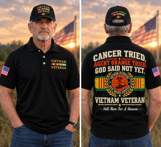 Cancer Tried Veteran Polo Shirt