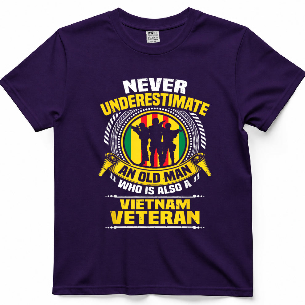 Never Underestimate An Old Man Who Is Also A Vietnam Vet Tee – view 7