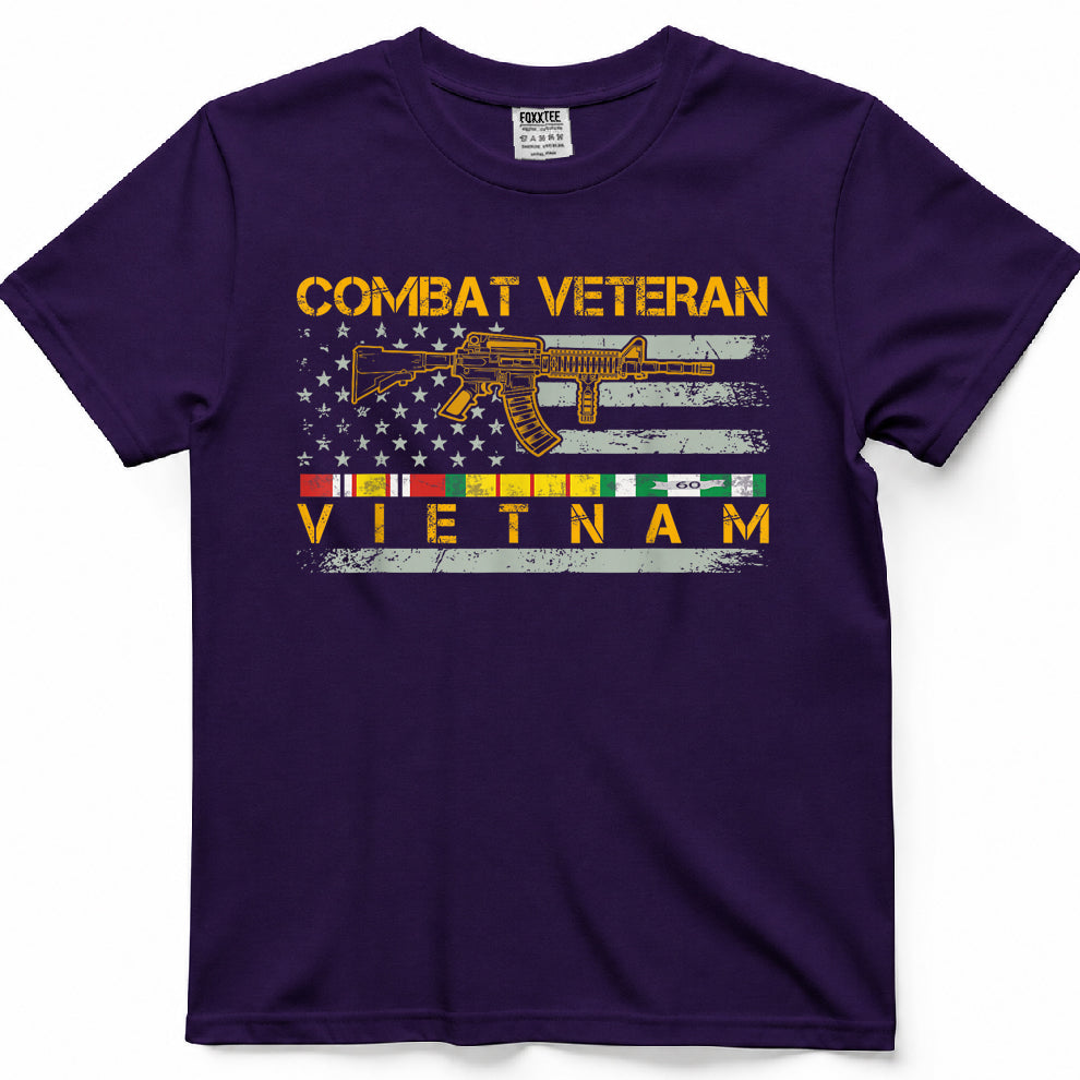 Vietnam Combat Veteran American Flag Tee – view 7