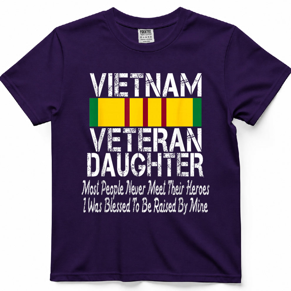 Vietnam Veteran's Daughter, Raised By My Hero Tee – view 7