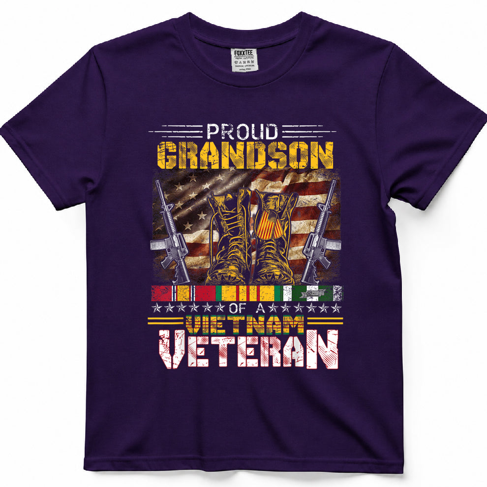 Proud Grandson Of A Vietnam War Veteran Tee – view 7