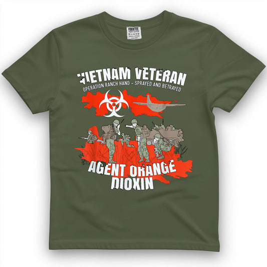 Vietnam Veteran Agent Orange Sprayed And Betrayed Tee – view 2