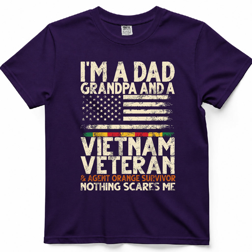 Dad, Grandpa & Vietnam Veteran Agent Orange Survivor Tee – view 7