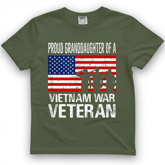 Proud Granddaughter Of A Vietnam War Veteran Tee – view 2