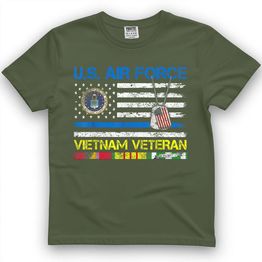 Air Force Vietnam Veteran Vintage Flag Tee – view 2