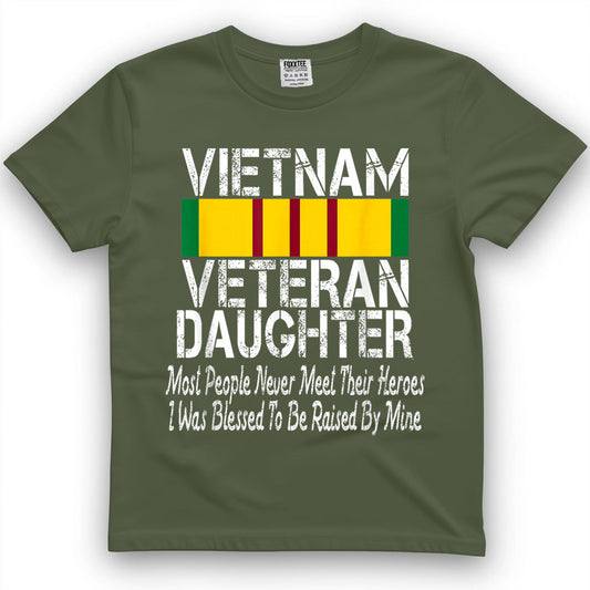 Vietnam Veteran's Daughter, Raised By My Hero Tee – view 2