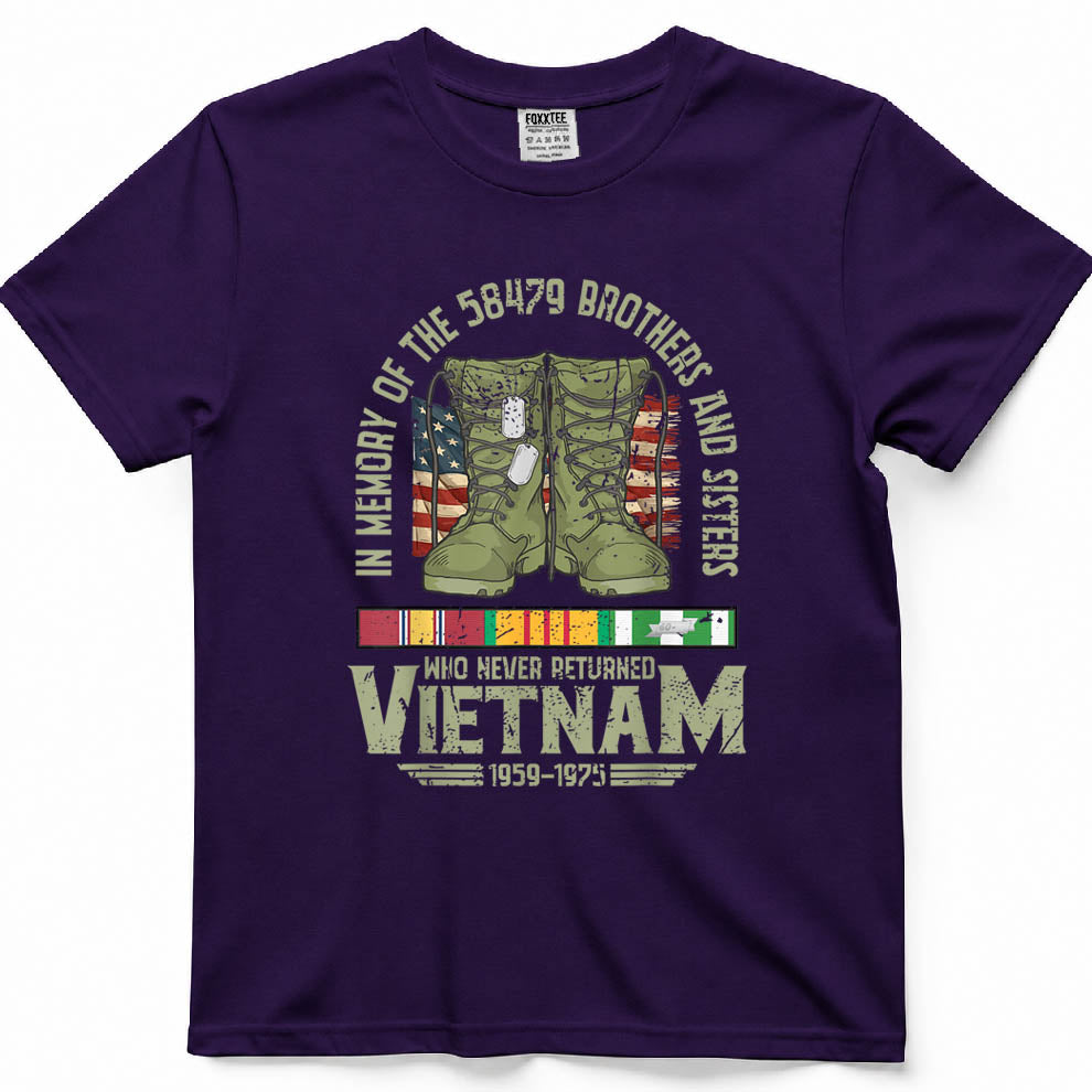 In Memory Of The 58,479 Vietnam Veterans US Flag Tee – view 7