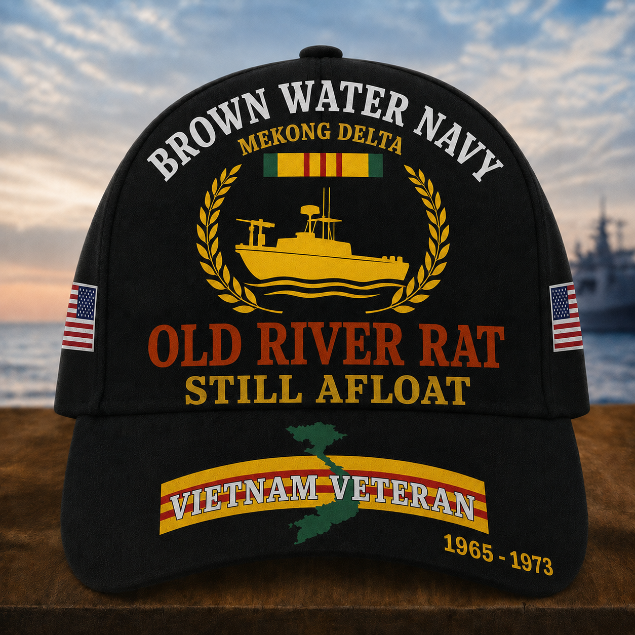 Mekong Delta Old River Rat Still Afloat Cap