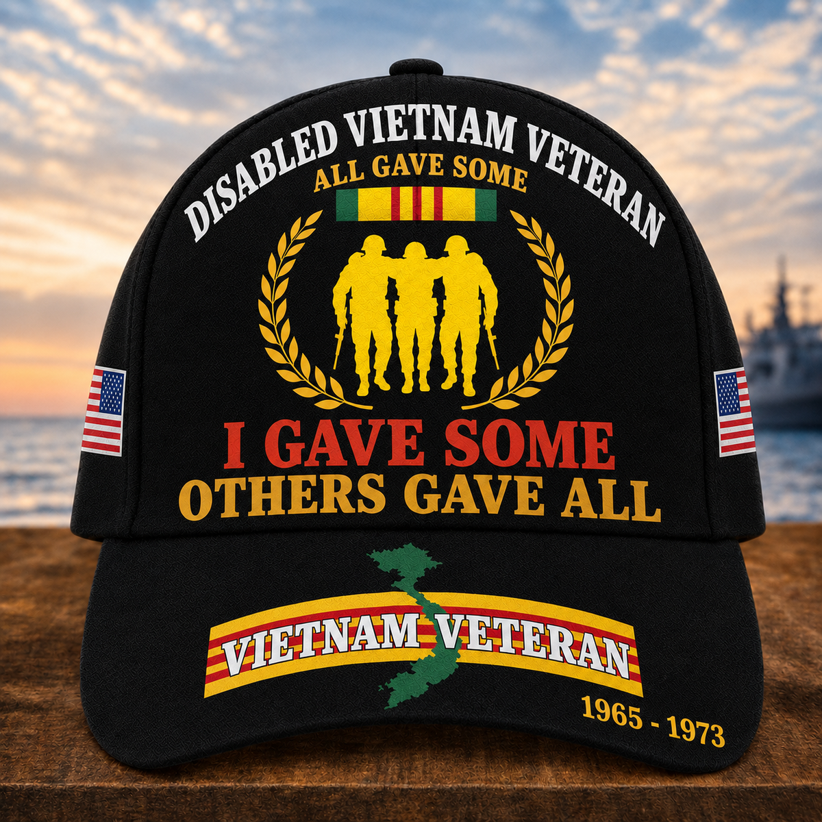 Disabled Vietnam Veteran All Gave Some I Gave Some Others Gave All Cap