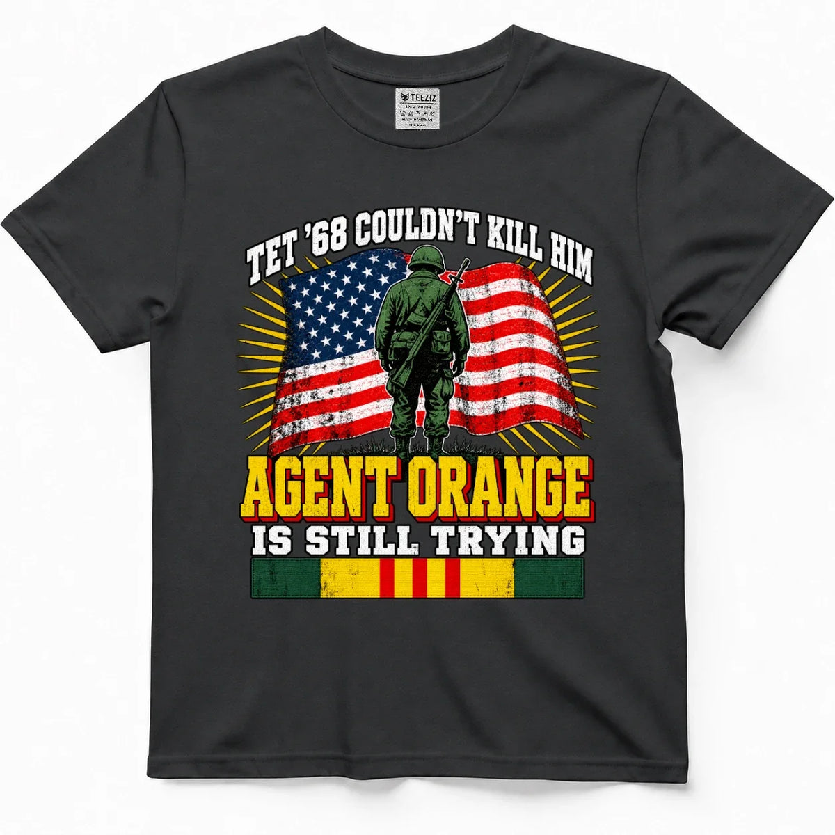 Tet '68 Couldn't Kill Him, Agent Orange Is Still Trying Tee – view 7