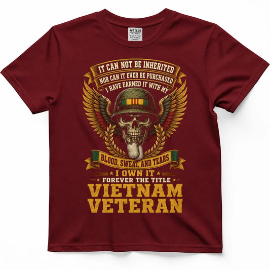 Earned With Blood, Sweat & Tears Vietnam Veteran Tee – view 2