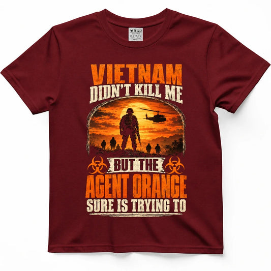 Vietnam Didn't Kill Me Agent Orange Veteran T-Shirt – view 2