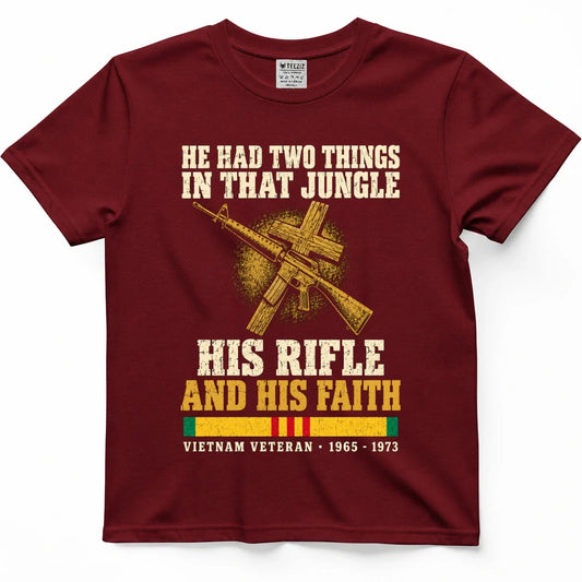 He Had Two Things In That Jungle, His Rifle And His Faith Shirt – view 2