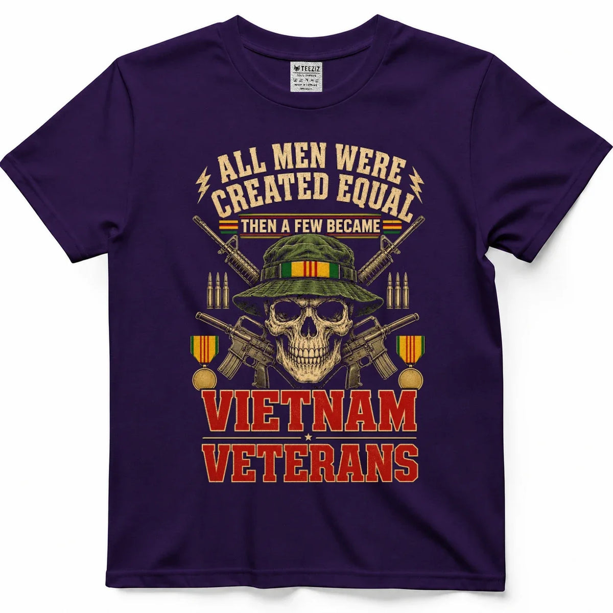 All Men Created Equal, Then A Few Became Vietnam Veterans Tee – view 7