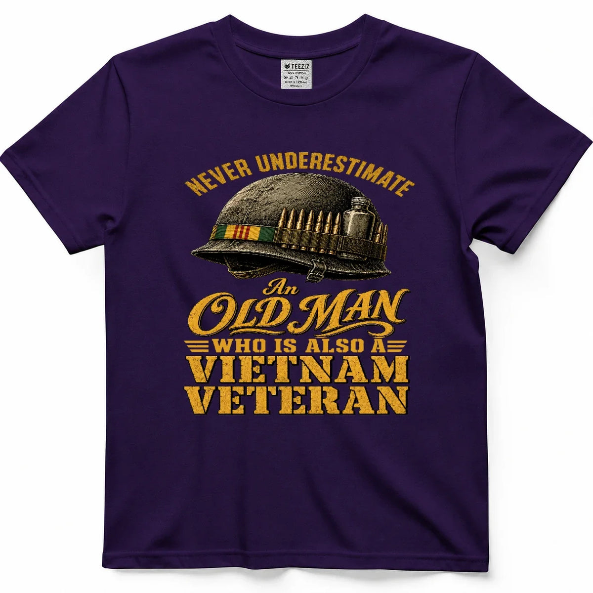 Never Underestimate An Old Man Who Is Also A Vietnam Veteran Tee – view 7