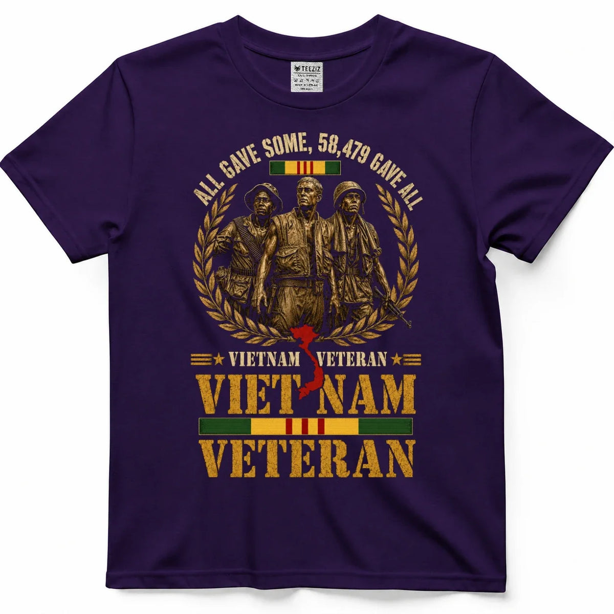 All Gave Some, 58,479 Gave All Vietnam Veteran Tee – view 7