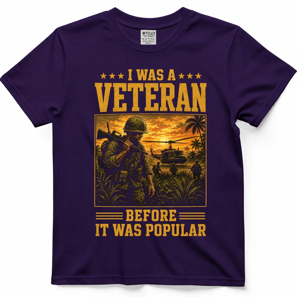 I Was A Veteran Before It Was Popular Vietnam Vet Tee – view 7
