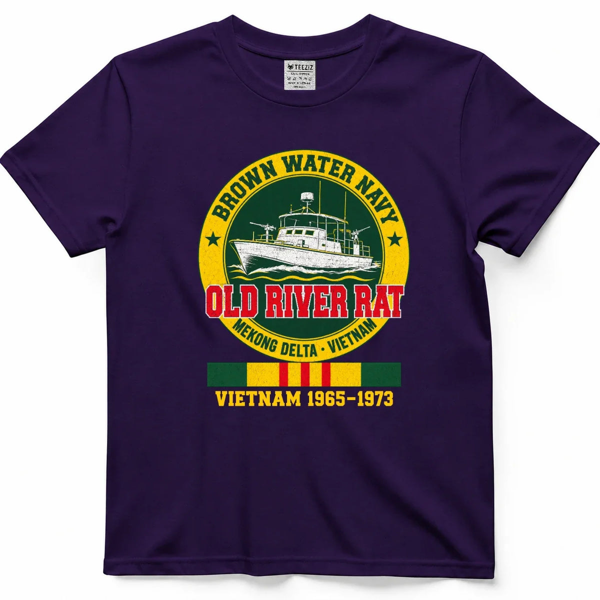 Brown Water Old River Rat Vietnam Veteran Tee – view 7