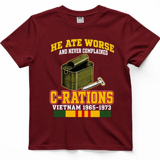 He Ate Worse And Never Complained C-Rations Tee – view 2