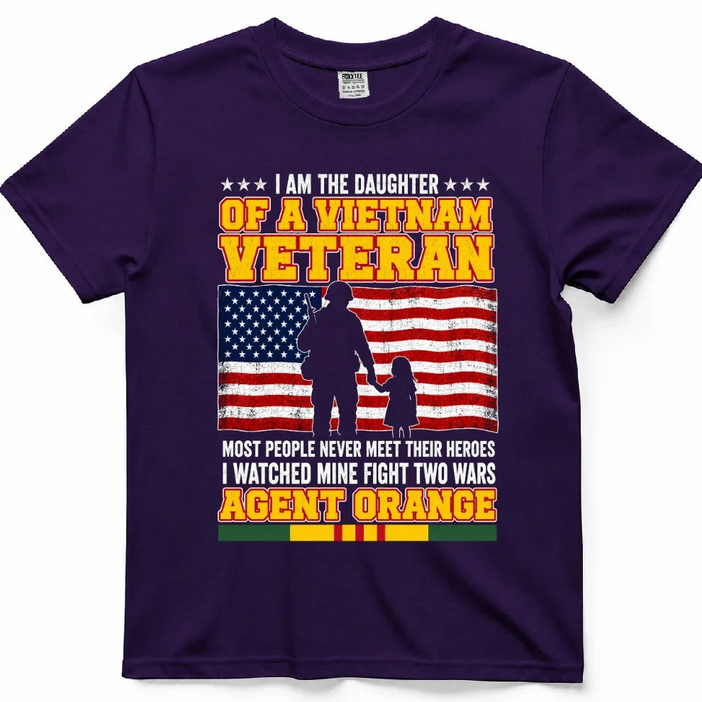 Daughter Of A Vietnam Veteran, I Watched Mine Fight Two Wars Tee – view 7