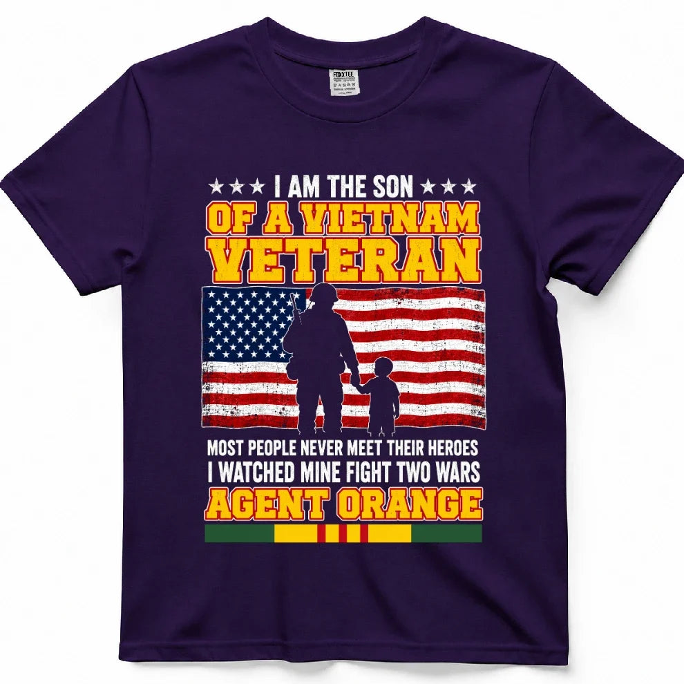 Son Of A Vietnam Veteran, I Watched Mine Fight Two Wars Tee – view 7