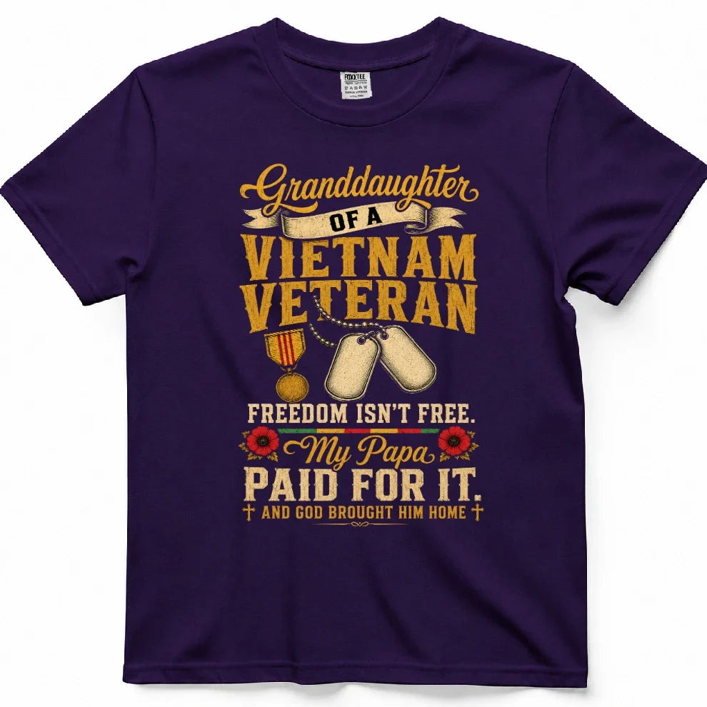 Granddaughter Of A Vietnam Veteran Tee – view 7