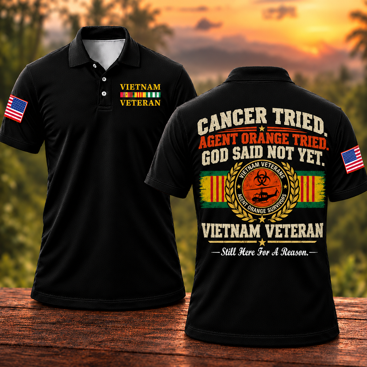 Cancer Tried Veteran Polo Shirt