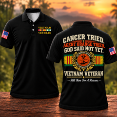 Cancer Tried Veteran Polo Shirt