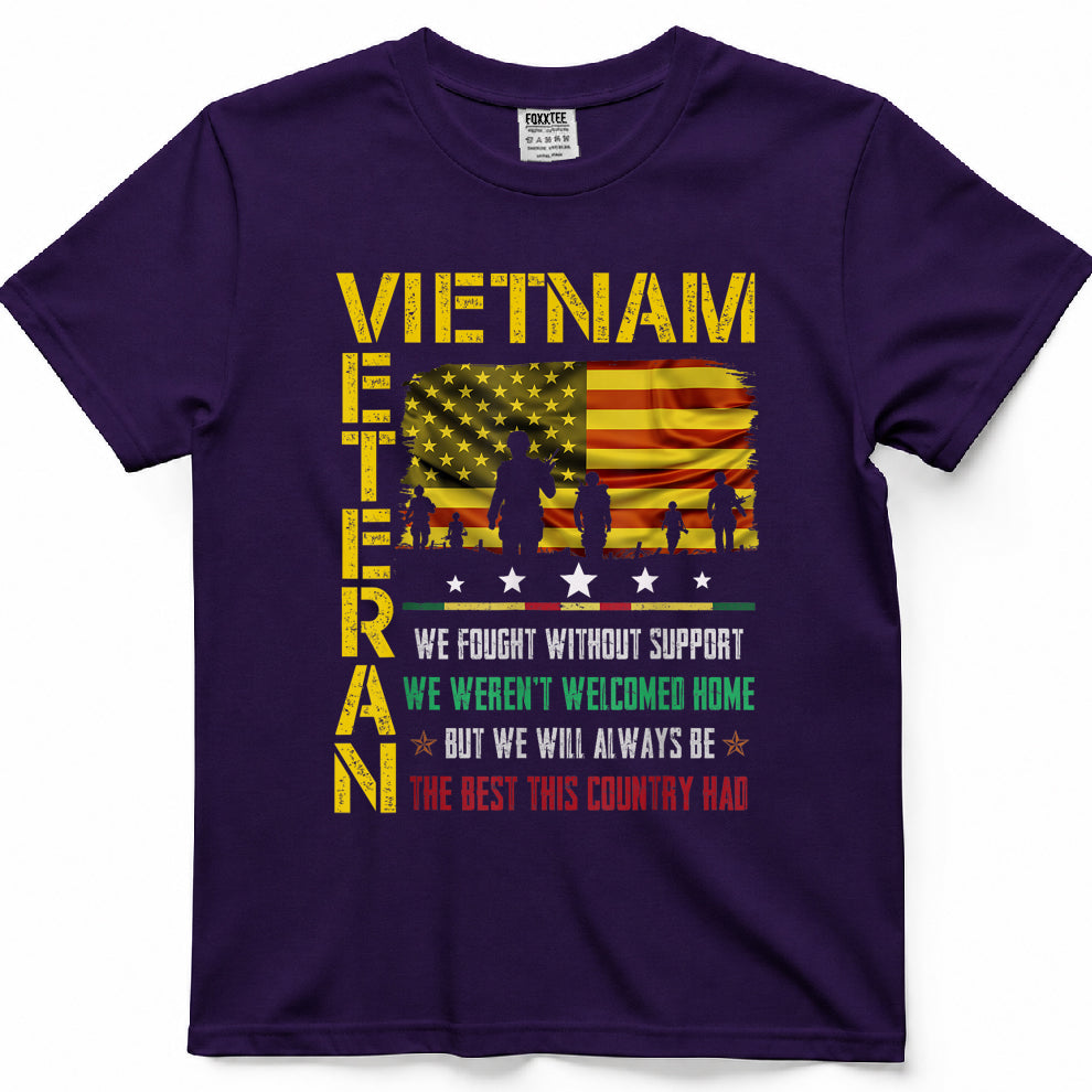 Vietnam Veteran, We Fought Without Support Tee – view 7