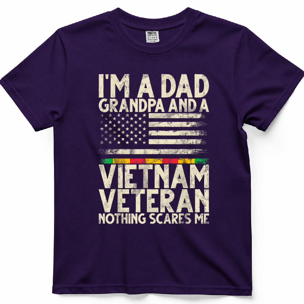 I'm A Dad, Grandpa & Vietnam Veteran, Nothing Scares Me Tee – view 7