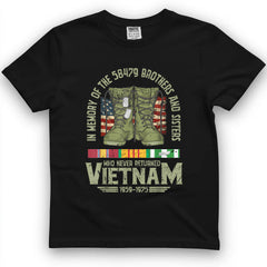 In Memory Of The 58,479 Vietnam Veterans US Flag Tee