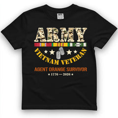 Army Vietnam Veteran Agent Orange Survivor Tee