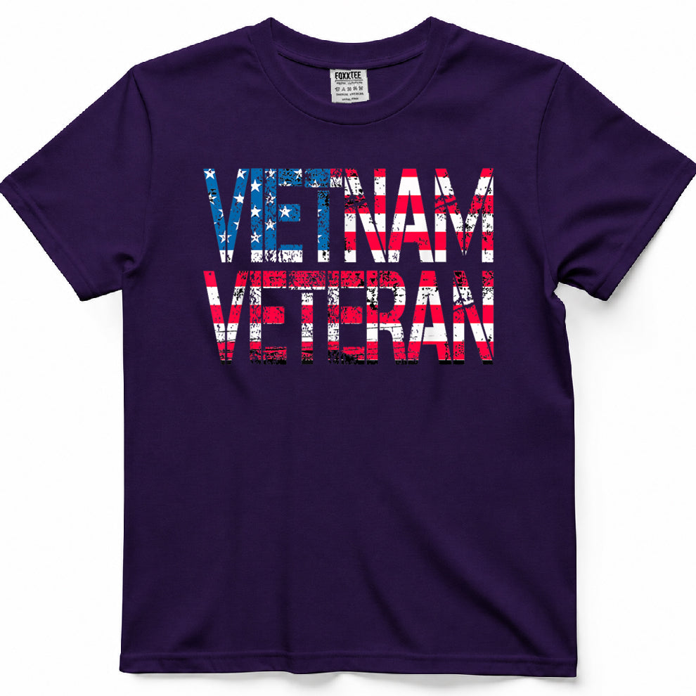 Vietnam Veteran Vintage US Flag Veterans Day Tee – view 7