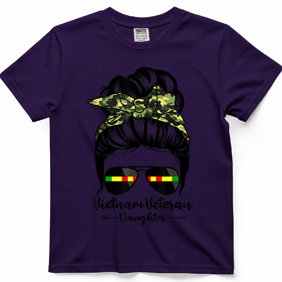 Vietnam Veteran's Daughter Messy Bun Tee – view 7