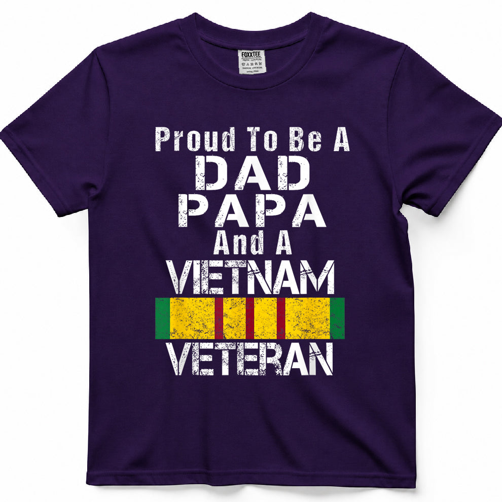 Proud Dad, Papa, Vietnam Veteran Vintage Tee – view 7
