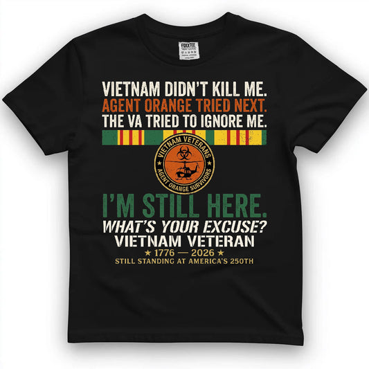 Vietnam Didn't Kill Me Veteran Tee by OLDMANVET