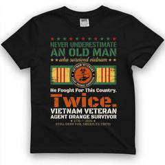 Never Underestimate An Old Man Vietnam Tee