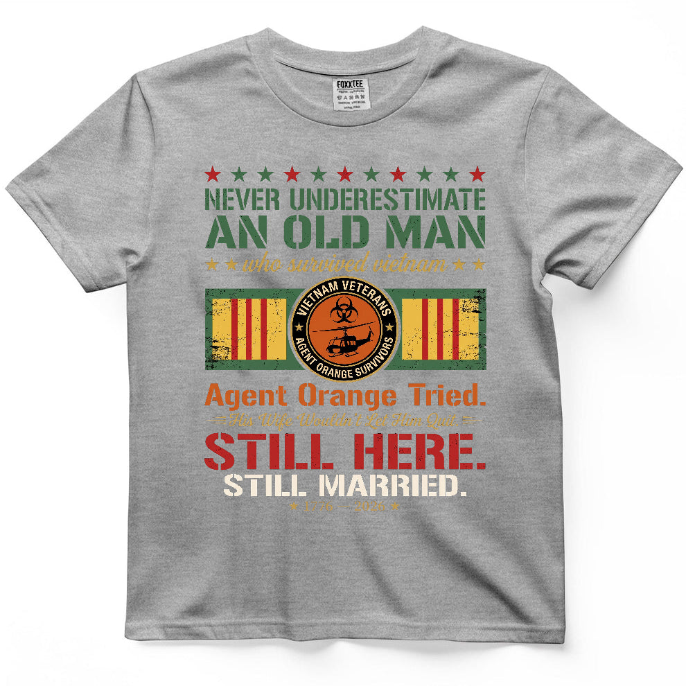 Never Underestimate An Old Man Who Survived Vietnam Tee – view 5