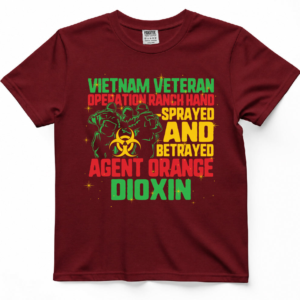 Vietnam Veteran And Agent Orange Survivor Veterans Day Tee – view 6