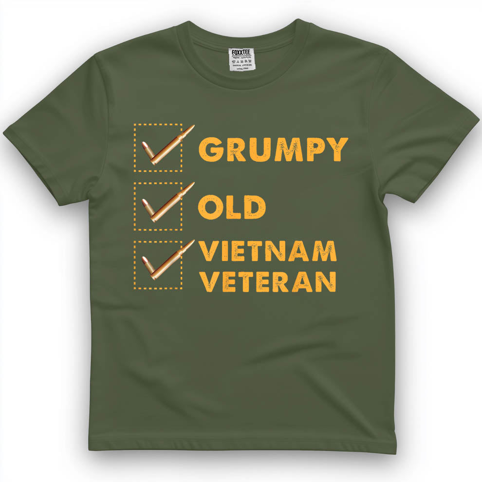 Grumpy Old Vietnam Veteran Funny Tee – view 2