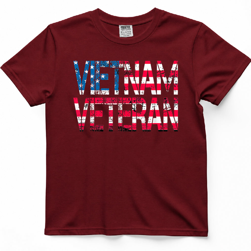 Vietnam Veteran Vintage US Flag Veterans Day Tee – view 6