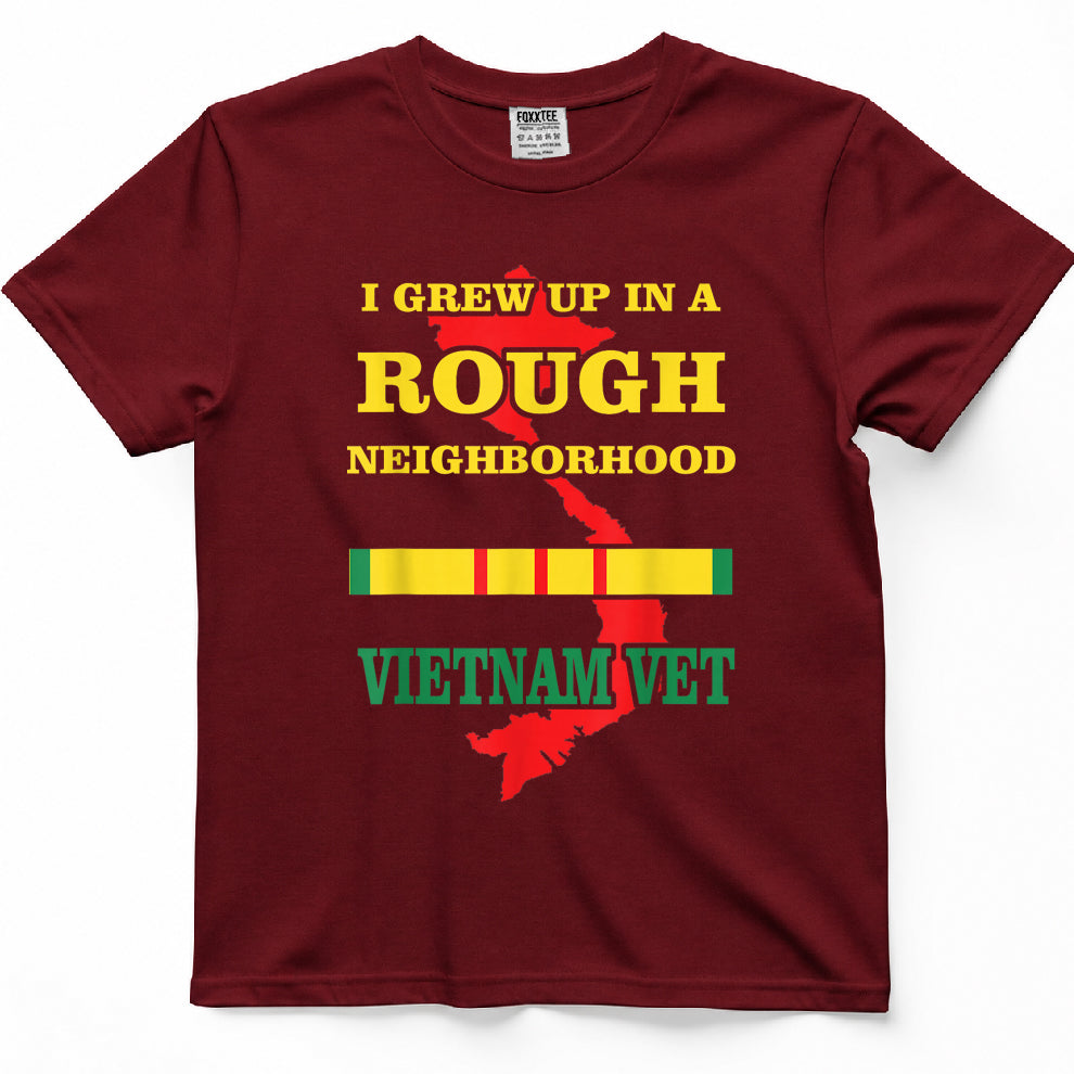 I Grew Up In A Rough Neighborhood Vietnam Veteran Tee – view 6