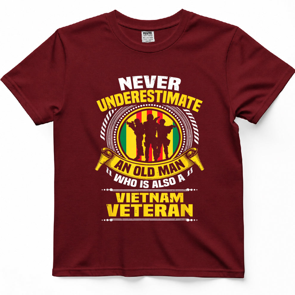 Never Underestimate An Old Man Who Is Also A Vietnam Vet Tee – view 6