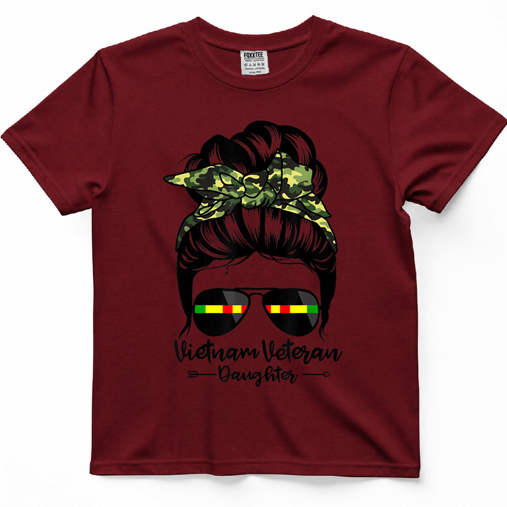 Vietnam Veteran's Daughter Messy Bun Tee – view 6