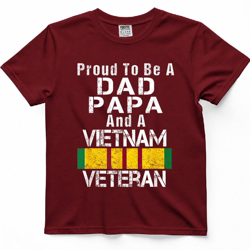 Proud Dad, Papa, Vietnam Veteran Vintage Tee – view 6