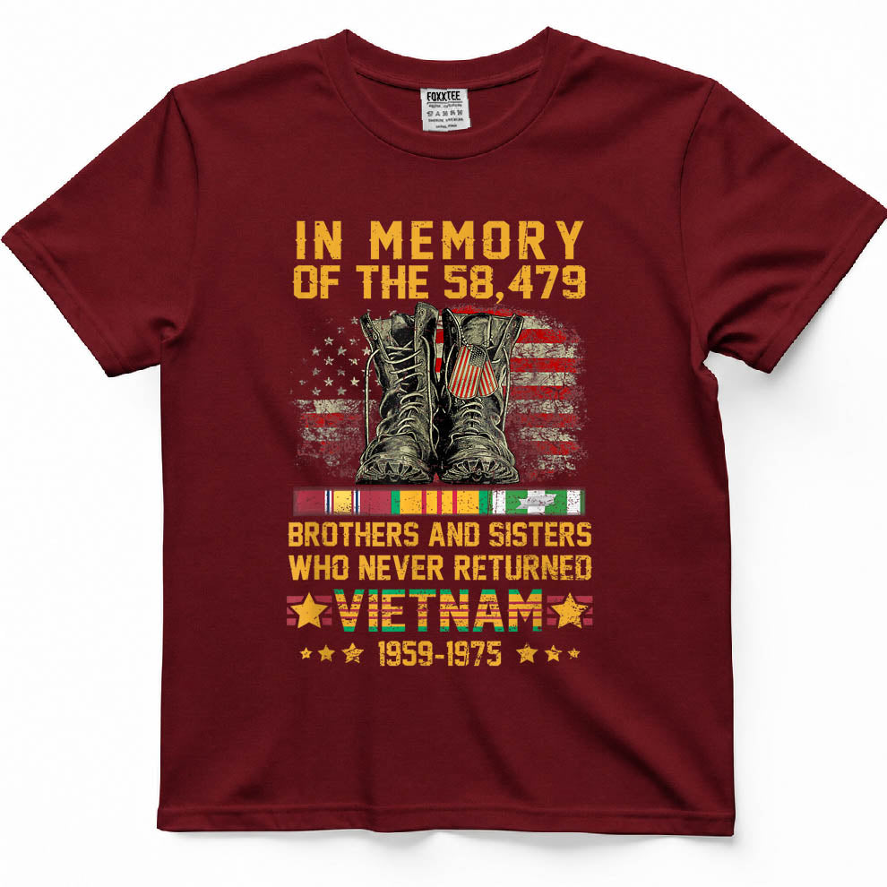 In Memory Of The 58,479 Brothers And Sisters Vietnam Tee – view 6