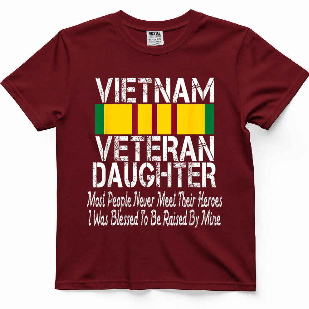 Vietnam Veteran's Daughter, Raised By My Hero Tee – view 6