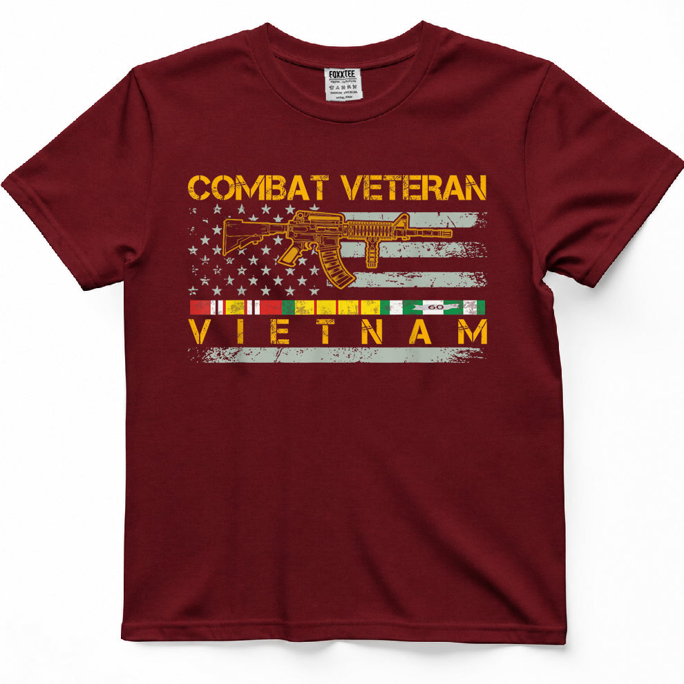 Vietnam Combat Veteran American Flag Tee – view 6
