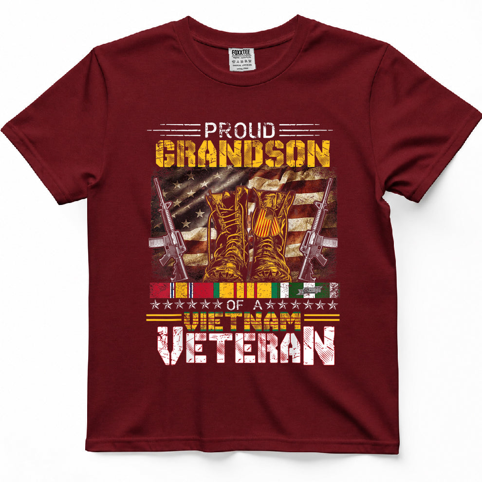Proud Grandson Of A Vietnam War Veteran Tee – view 6