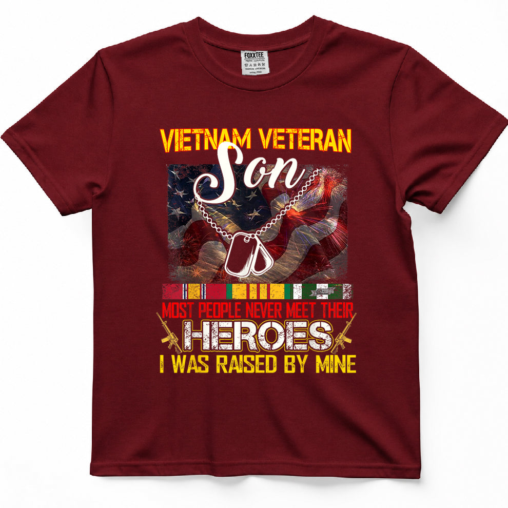 Proud Son Of A Vietnam Veteran, My Dad Is A Hero Tee – view 6